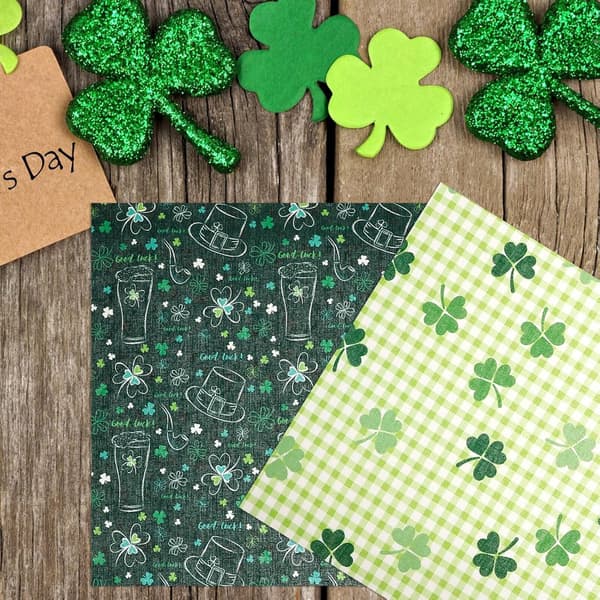 10 ark St Patrick's Day tygrutor DIY quiltning tyg dekorativt