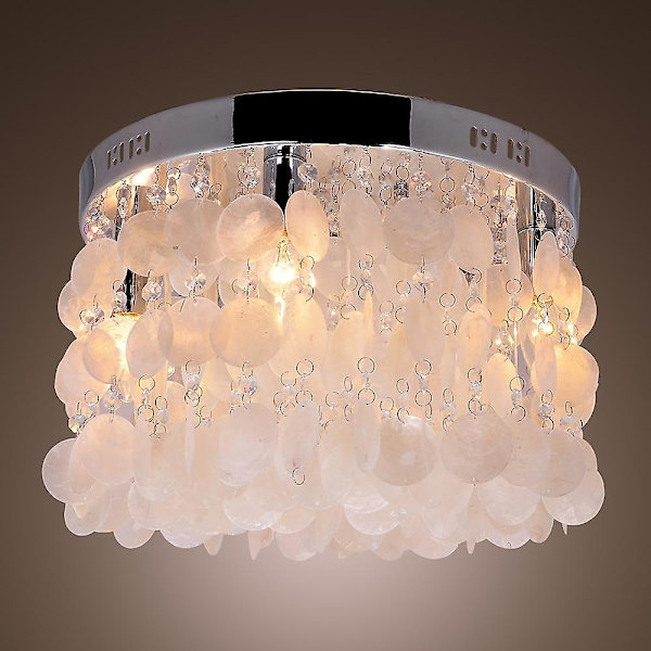 4-lys 40 cm Krystall Mini Flush Mount Lysarmatur Metall Krom
