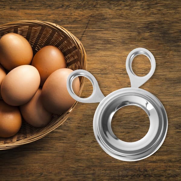 Eggeskallkutter i rustfritt stål, eggetopper, rustbestandig, enkel å bære, kjøkkenverktøy for hjemmelaging