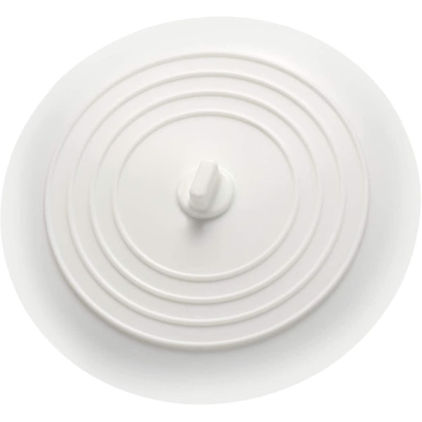 Handfatstopp i silikon Badkars avloppsplugg för kök Badrum Tvättstugor (vit)