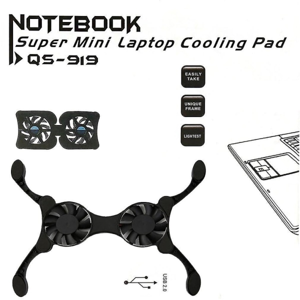 USB Mini Bläckfisk Notebook Fläktkylare 14 Tums Laptop