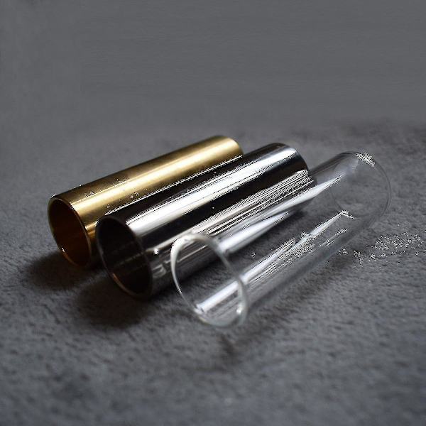 Gitarr Slide Set med 1 Glas Slide, 1 Stål Slide och 1 Mässing Gitarr Slide