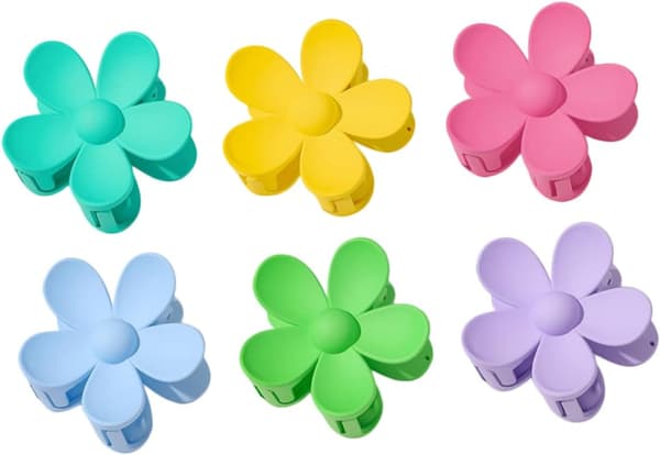 6 stk. blomsterkloklemme for kvinner jenter mini hårspenner hårpynt design