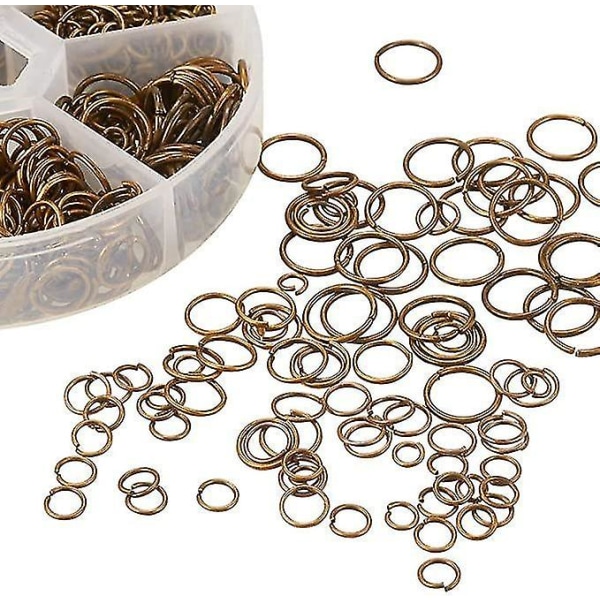 1450 st Öppna ringar Jump Ring 3-10mm DIY smyckestillverkning