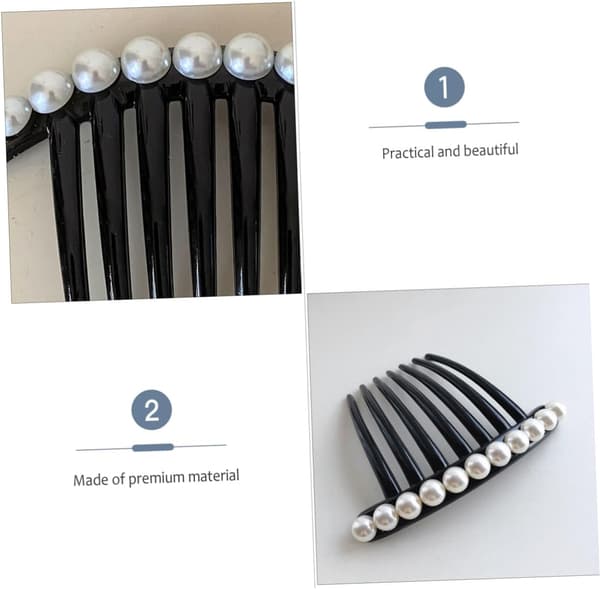 Pärlhårskammar Set 5 delar Brudhåraccessoarer för kvinnor och flickor Bröllopsstyling