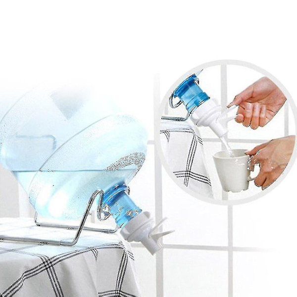 Ekovänlig Plast Liten Bärbar Camping Hem Inverted Vatten Dispenser Dammskydd 1 Styck Vit