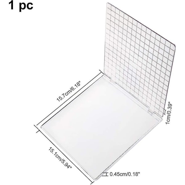 Akryl Stempelblok 5,9x6,1 Perfekt Positionering Stempling Klart Stempler Scrapbooking