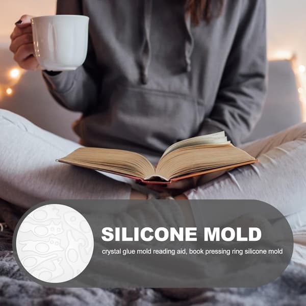 DIY silikonform for tommelbokmerke-ring, krystall epoxy sideutviderform