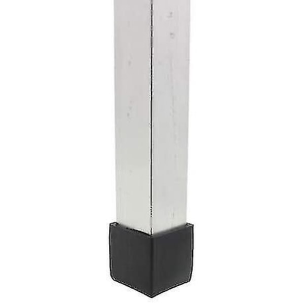Firkantede Gummiendekapsler - 25mm - Til Stole, Borde, Møbelben 20 stk