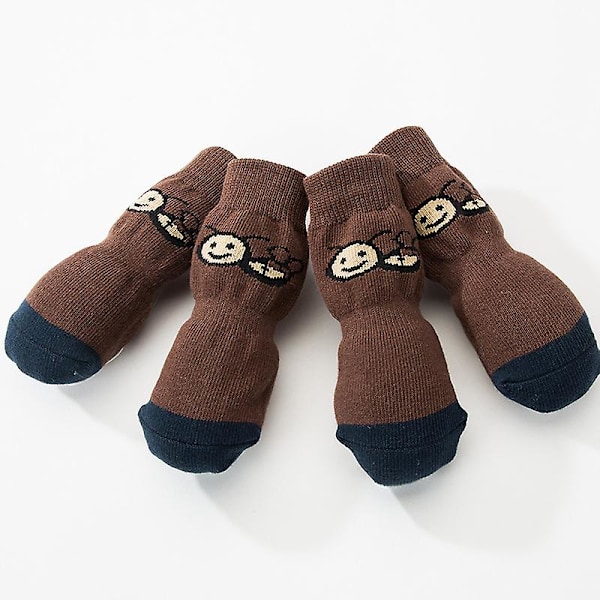 Antislip Sokker Antislip Sokker Med Gummiklo-Beskyttelse Til Indendørs Og Udendørs Brug (3xl, Brun)