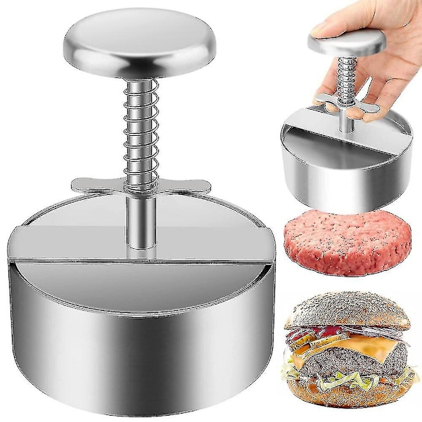 Homemiyn Burgerpresse, Premium Rustfrit Stål Hamburgerpresse, Justerbar Hamburger Patty Maker-yuhao