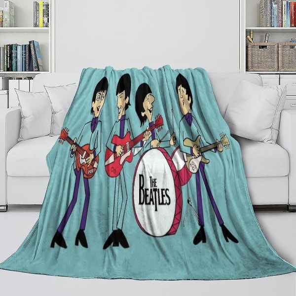 The Beatles Plys tæppe 3d printet flannel tæppe, fluffy varmt fleece tæppe Bløde tæpper Børn Voksne Hyggeligt tæppe K-55 80x60in 200x150cm