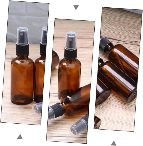 8st 50ml bruna oljesprayflaskor i glas, påfyllningsbara presspumpar, bärbara sprutor för resor och utomhusaktiviteter