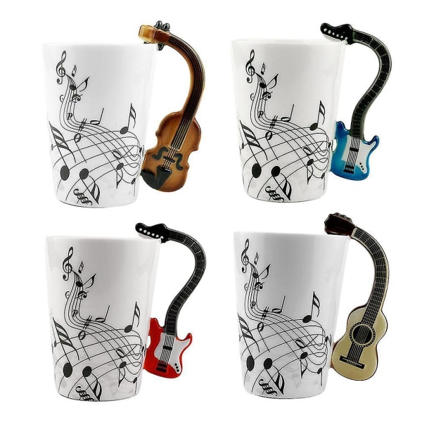 Keramisk krus Kop Musikinstrument Note Kaffe Mælkekop