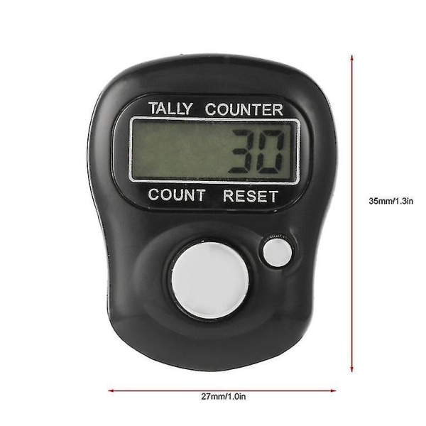 Mini 5-sifret LCD Elektronisk Digital Golf Fingerteller