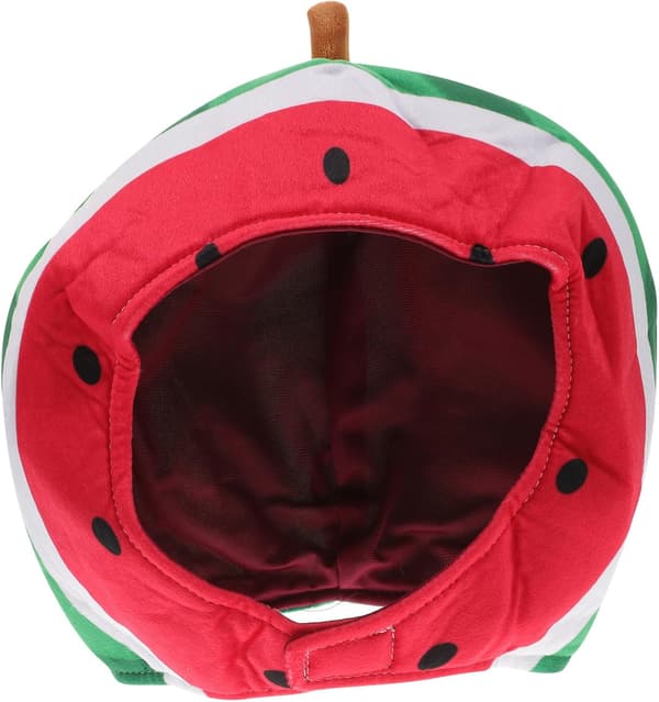 1 stk morsom vannmelonhatt, nyhetshodeplagg til karneval, musikkfestivaler, rollespill, dans