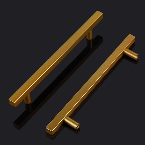 15 stk. Rustfrit Stål Skuffegreb, 108mm Hulcenter Guld Skabskab Greb Kvadrat
