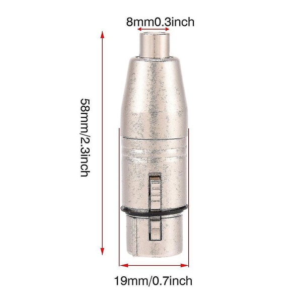 XLR 3-nastainen naar RCA-nastainen mikrofoniliitin