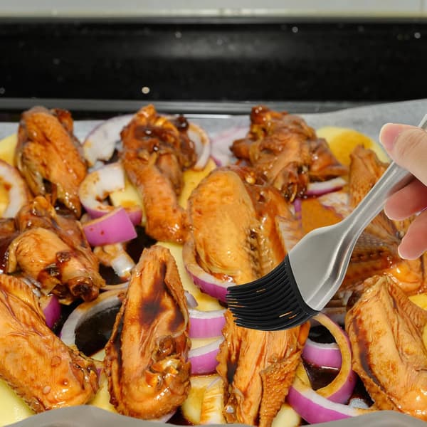 2st Grilloljeborste Bakborste Rostfritt Stål Silikon Hög Temperaturbeständighet Lättvikt