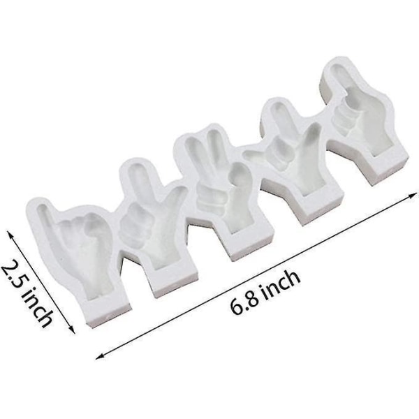 Silicone Fondant Moulds Finger Shape Lollipop DIY Molds