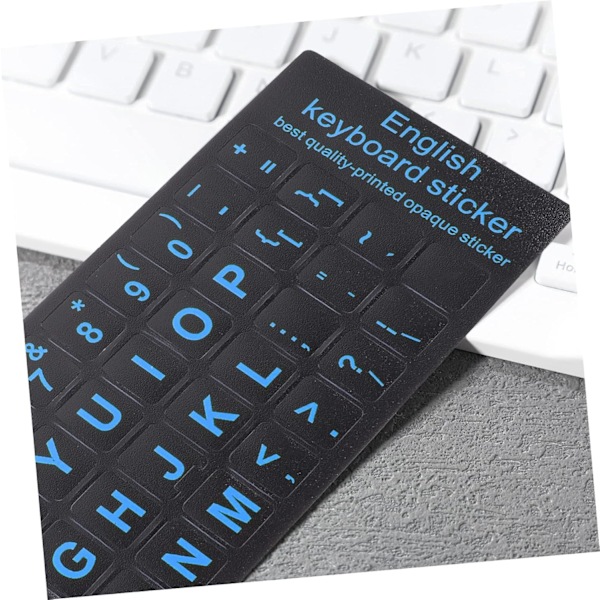6 stk. Universal Engelsk Tastatur Klistremerke Erstatning Laptop Tastatur Bokstaver Klistremerker Sett Frostet Overflate