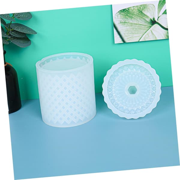 Krystall Epoxy Oppbevaringsboks Form Lyskopp Støpeform for DIY Ornamentlaging Egnet