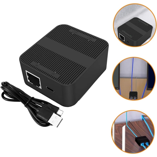 100 Mbps Ethernet Splitter 1 til 2 Nettverk Splitter Rask Dataoverføring