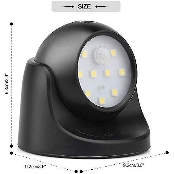 Rörelsedetektor Utomhusvägglampa 360 Grader Rotera Kreativ Hem Sensorlampa