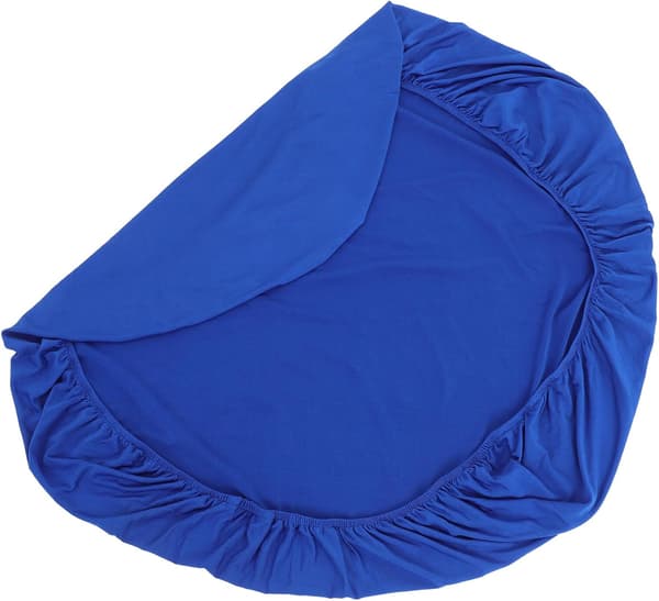 Moderne elastisk fleksibel duk, firkantet polyester bordtrekk, blå, multifunksjonell bruk, enkel å rengjøre
