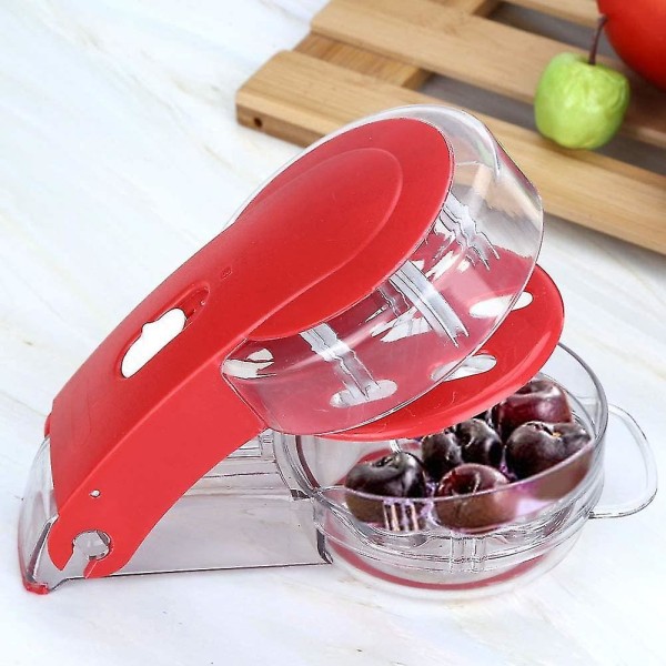 Fjernelsesværktøj Håndholdt køkken Husholdningsdruekirsebærfjerner (rød) (1 stk)