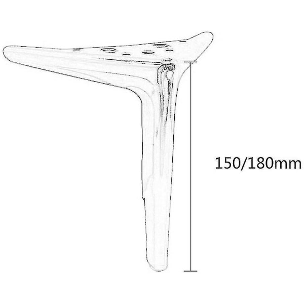 Huonekalun jalat X4, Eurooppalainen sohva-TV Pöydän tukijalat, Pöytä Kylpyhuonekaapin jalat, Kulta 18cm