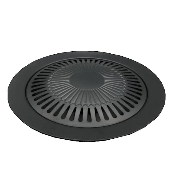 Camping Pander Bbq Kogepladepande Grillpande Non-stick Bagepande Rund Bagebakke Koreansk Grillbakke Stegepande