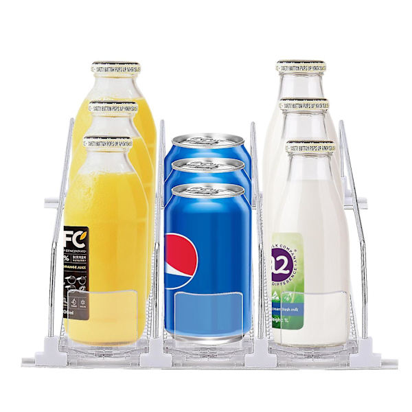 31 cm Drikkeorganisator Køleskab Hvid Automatisk Pusher Glide