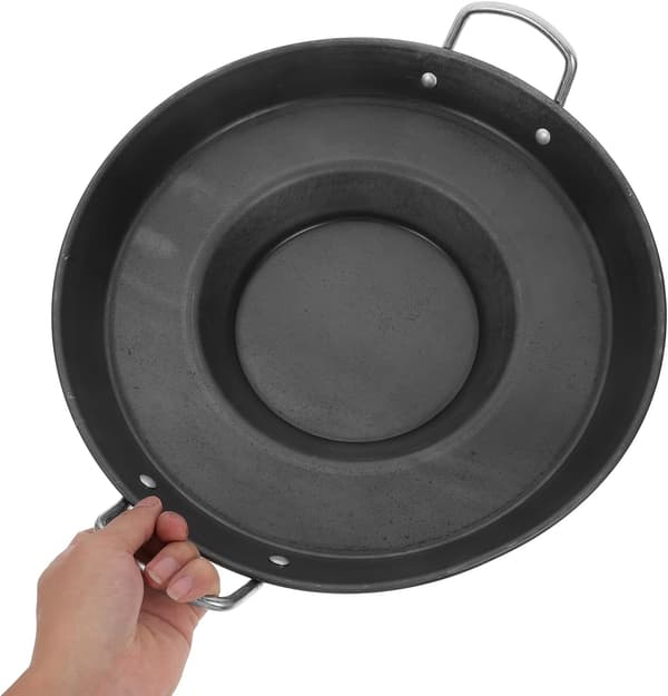 Non-stick stekepanner i rustfritt stål, konkav bunn, sterk og solid, varmeisolerende stekepanne