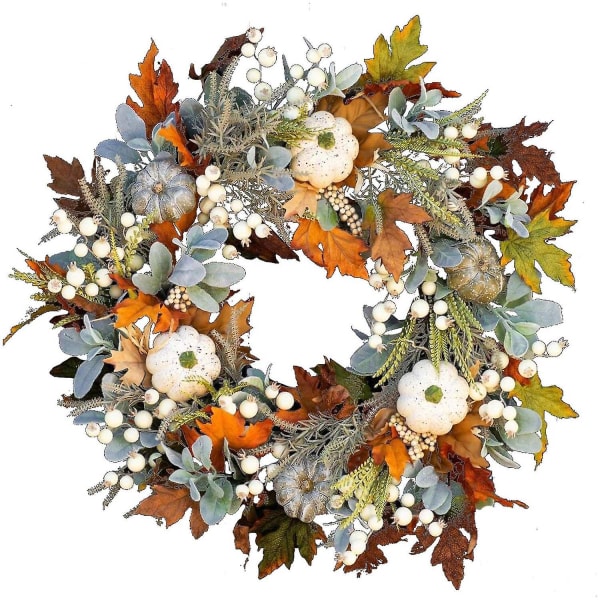 18 tum Höstkrans för Thanksgiving, Halloween och Höst