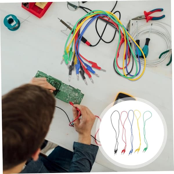 10 stk. bananstikledninger til multimeter-test Multimeterledninger bananstik