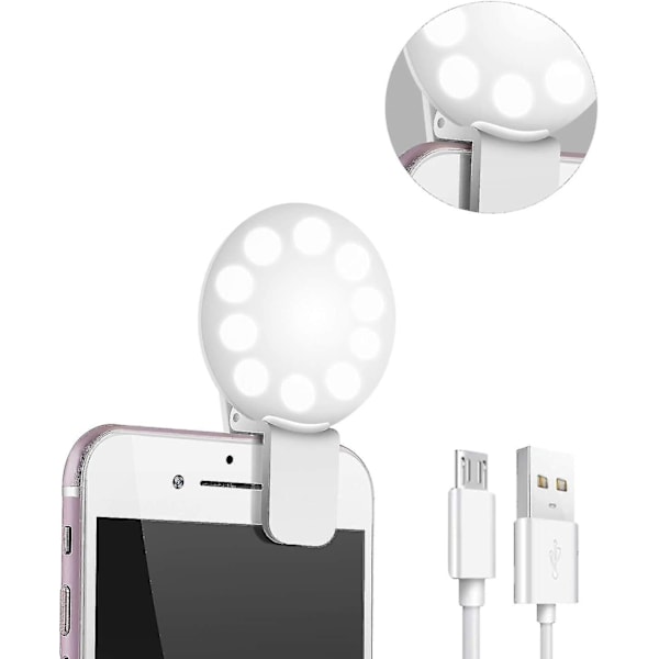 Selfie Ringlys, Missbig Mini Selfie Lys, Selfie Lys Ring