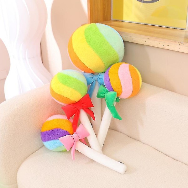 Rainbow Lollipop Pehmolelu Pehmeä täytetty karkkisohvatyyny Pink