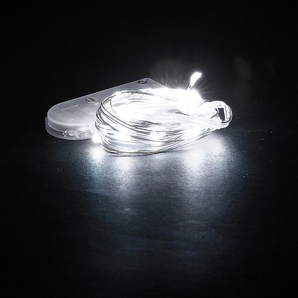 5m 50 LED 3AA Batteri Silver Wire String Ljus Fairy Lamp