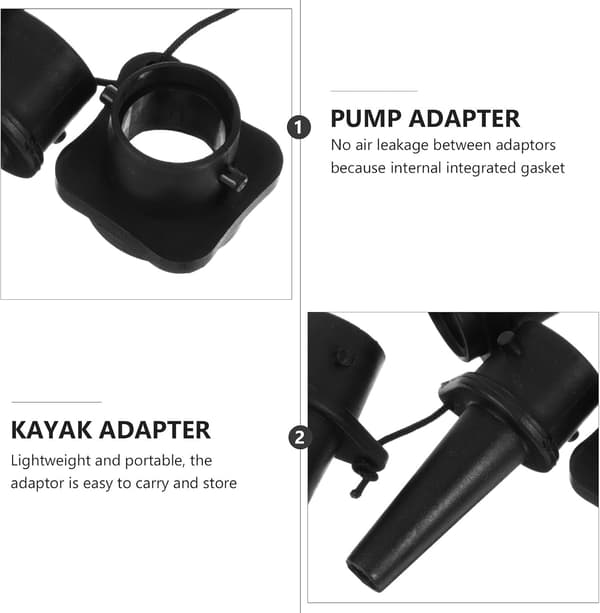 Kajak Luftventil Anslutning Båt Slangadapter Multifunktionell Uppblåsbar Pump Luftadapter