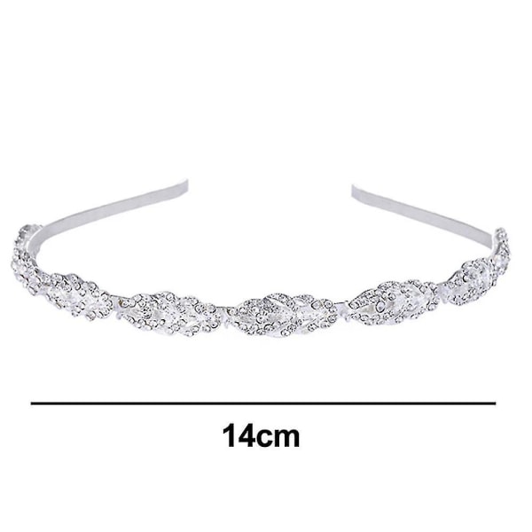Blomsterdesign Rhinestone Kristall Bröllopspannaband Brudhuvudbonader Enkel Design Bröllopspannaband