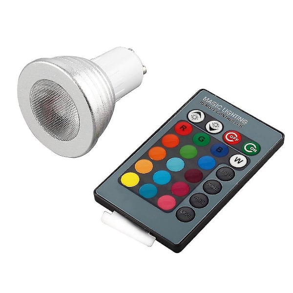2W E27 Multicolor RGB LED-lampa med fjärrkontroll