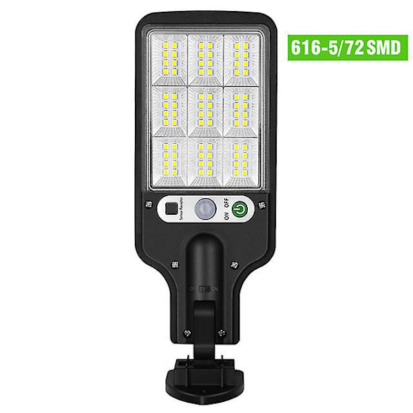 Solcellelampe for utendørs, solcelledrevet gatebelysning med sensor, sikkerhetsbelysning for hage, terrasse, sti og gårdsplass 616-5
