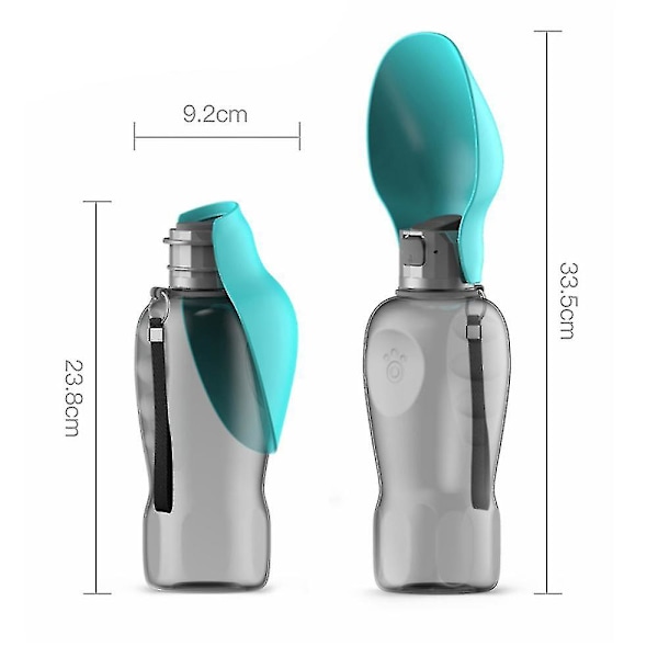 Pet Vanddispenser Feeder Beholder Bærbar Med Drikkestål Skål Udendørs Vandreture