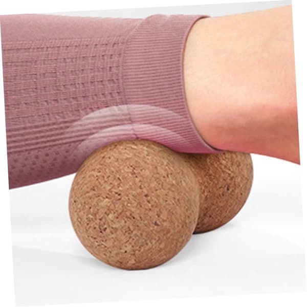 Massageboldrulle 2-pak korkmassagebold til fødder Unikt formdesign Kompakt