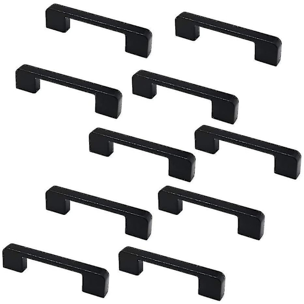 10-pak Matte Svart Sink-Legering Skap- og Skuffhåndtak 106mm Lange