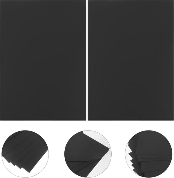 A4 Musta Kartonkipaperi 250Gsm 20 Arkkia DIY Askartelukorttipaperit