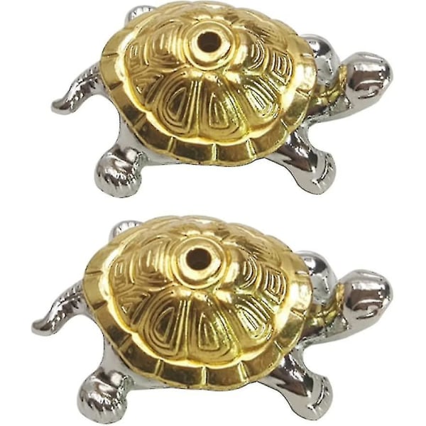 Mässing Rökelsebrännare Sköldpaddsform Rökelsehållare Gyllene Rökelsehållare För Rökelse Hem Sovrum Yogarum Tehus (guld Och Silver2st)