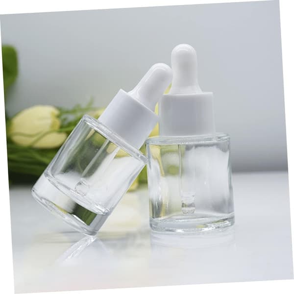 20 st 15 ml små glasdroppflaskor med tjock botten, läckagesäkra eteriska oljeflaskor