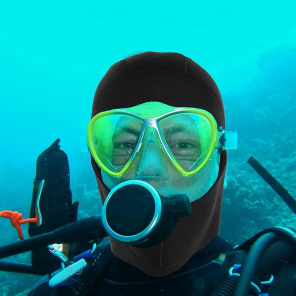 Termisk 3 mm dykkerhette svømmehette for menn kvinner, elastisk varmholdende snorkling
